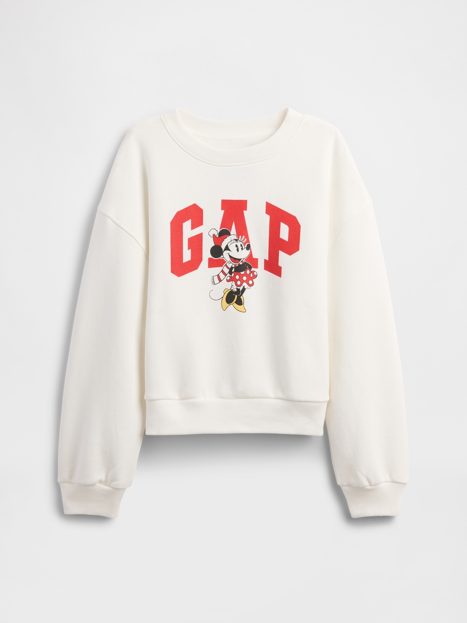 GapKids × Disney Minnie Mouse Oversized Logo Sweatshirt - Disney Family White