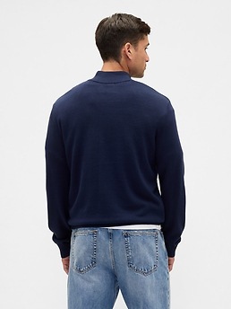 Relaxed Quarter-Zip Mockneck Sweater | Gap Factory