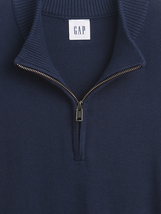 Image number 4 showing, Relaxed Quarter-Zip Mockneck Sweater