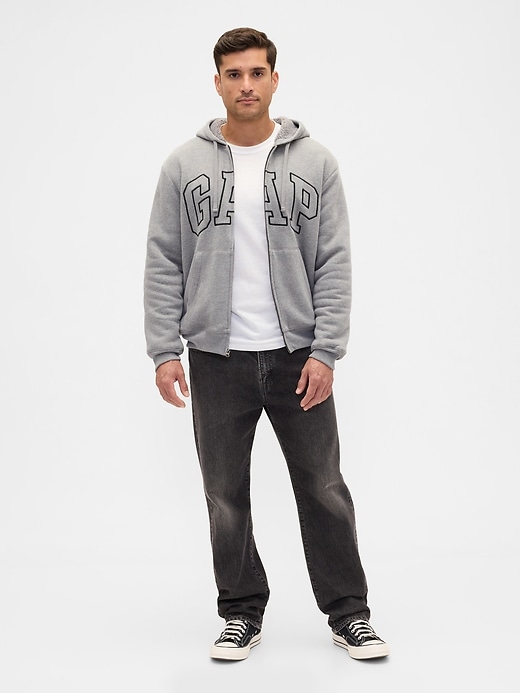 Image number 3 showing, Relaxed Gap Logo Sherpa-Lined Zip Hoodie