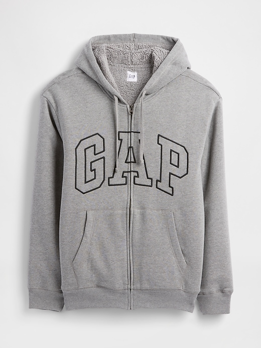 Image number 4 showing, Relaxed Gap Logo Sherpa-Lined Zip Hoodie
