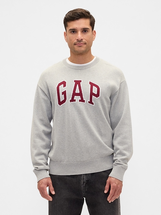 Image number 1 showing, Relaxed Gap Logo Intarsia Sweater