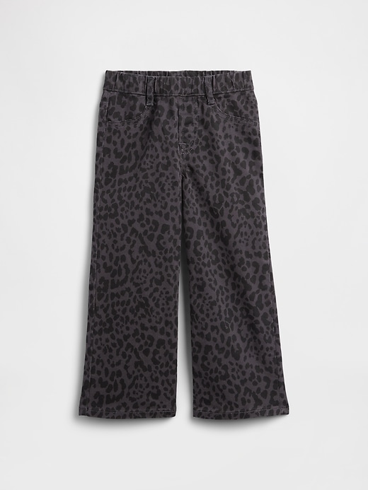 Image number 1 showing, babyGap Pull-On Leopard Wide-Leg Jeans