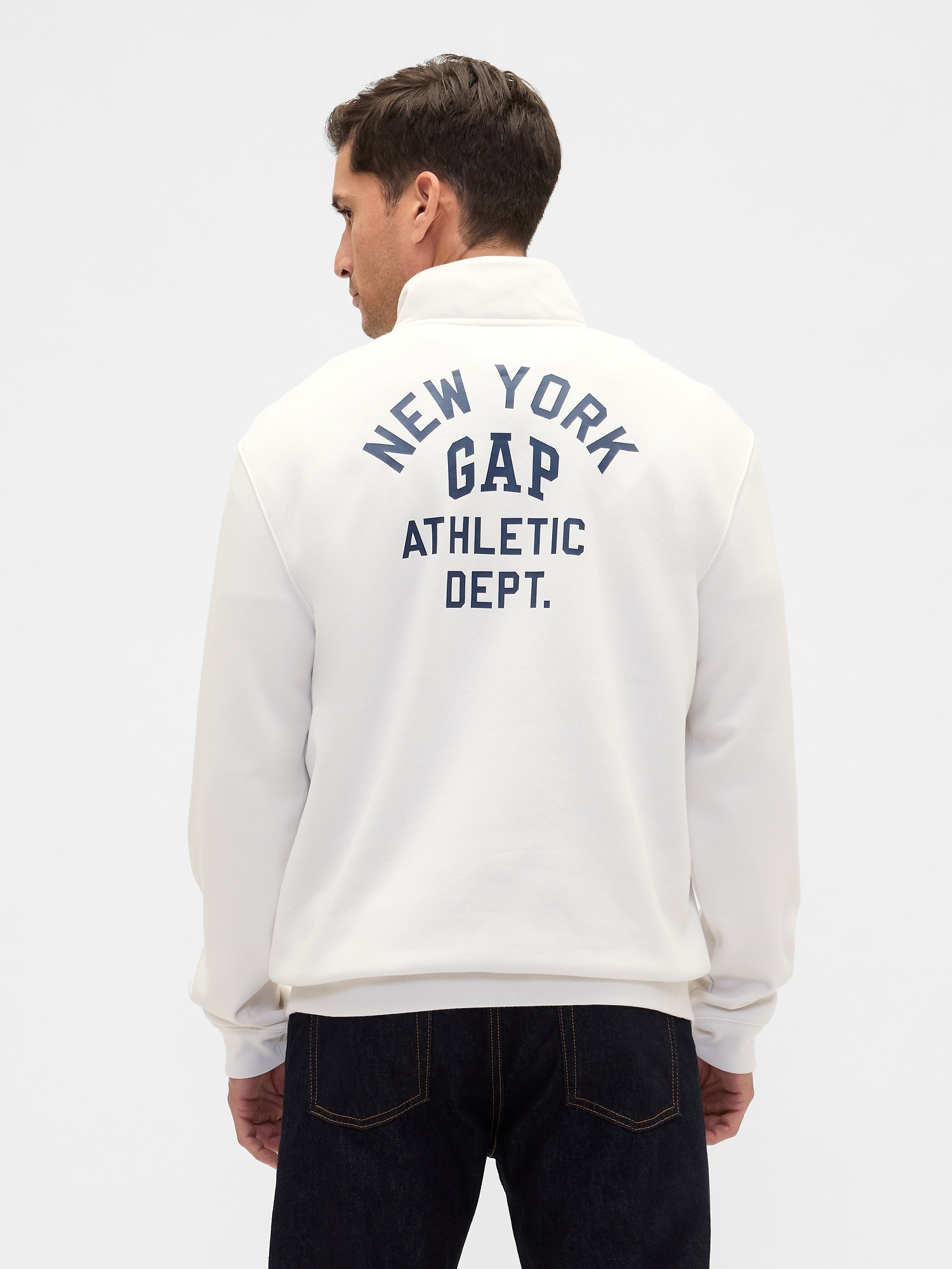 Gap Factory Relaxed Gap Logo Quarter-zip Sweatshirt