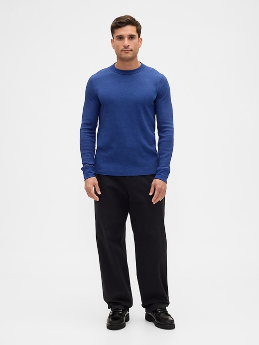 Image number 3 showing, Waffle-Knit Crewneck T-Shirt