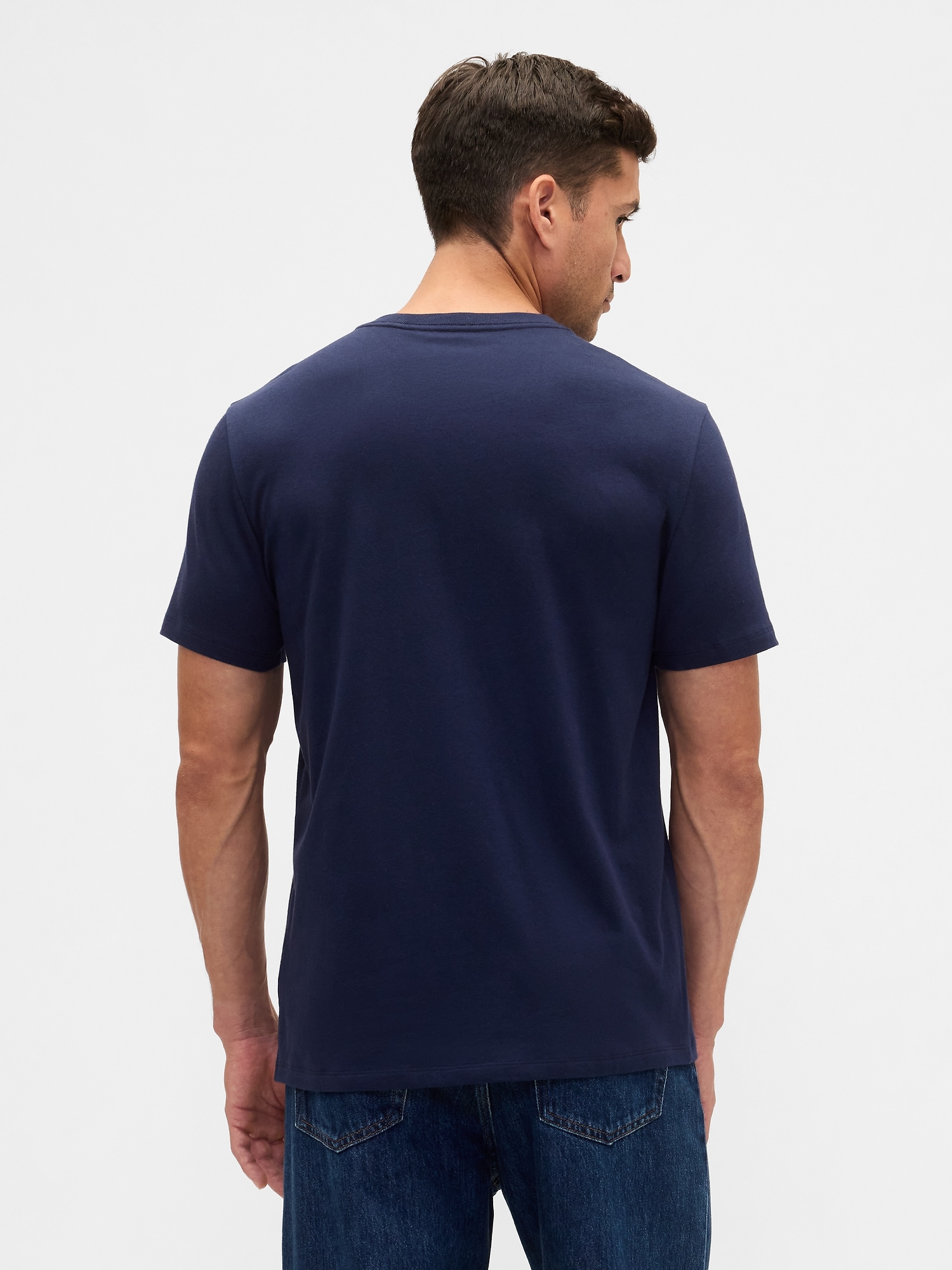 Gap Factory Everyday Soft Gap Logo T-shirt In Blue
