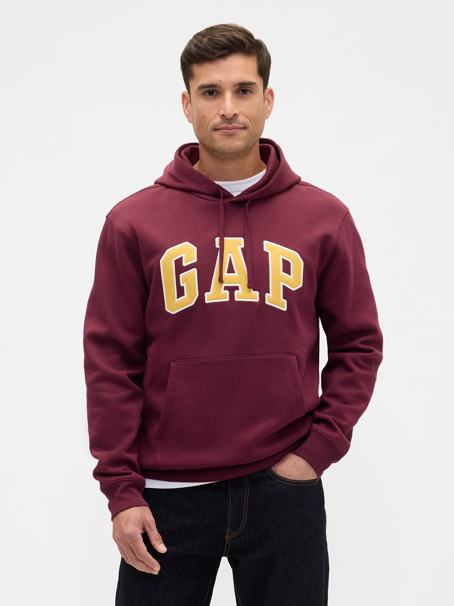Relaxed Gap Logo Hoodie - Tuscan Red