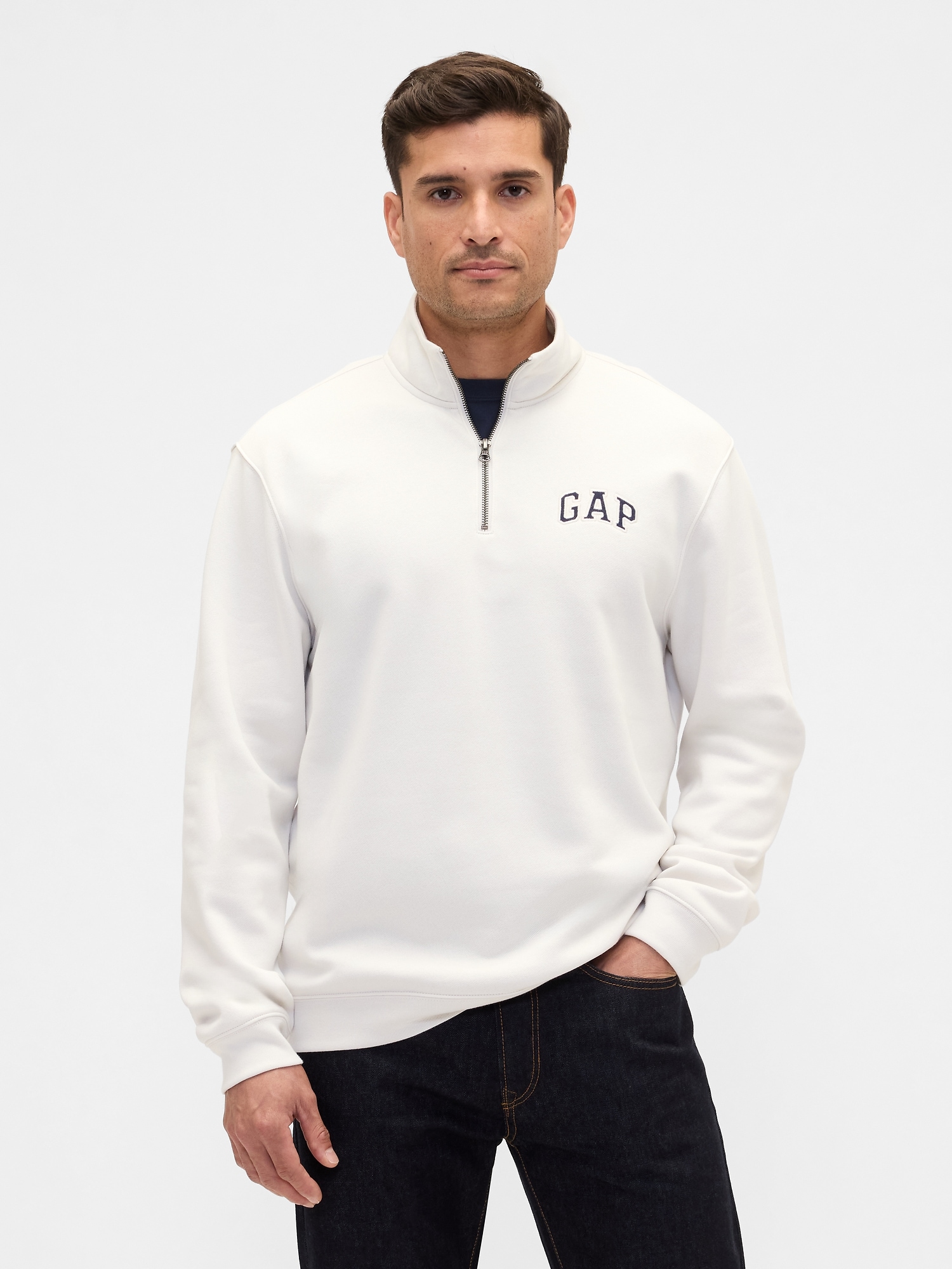 Gap Factory Relaxed Gap Logo Quarter-zip Sweatshirt
