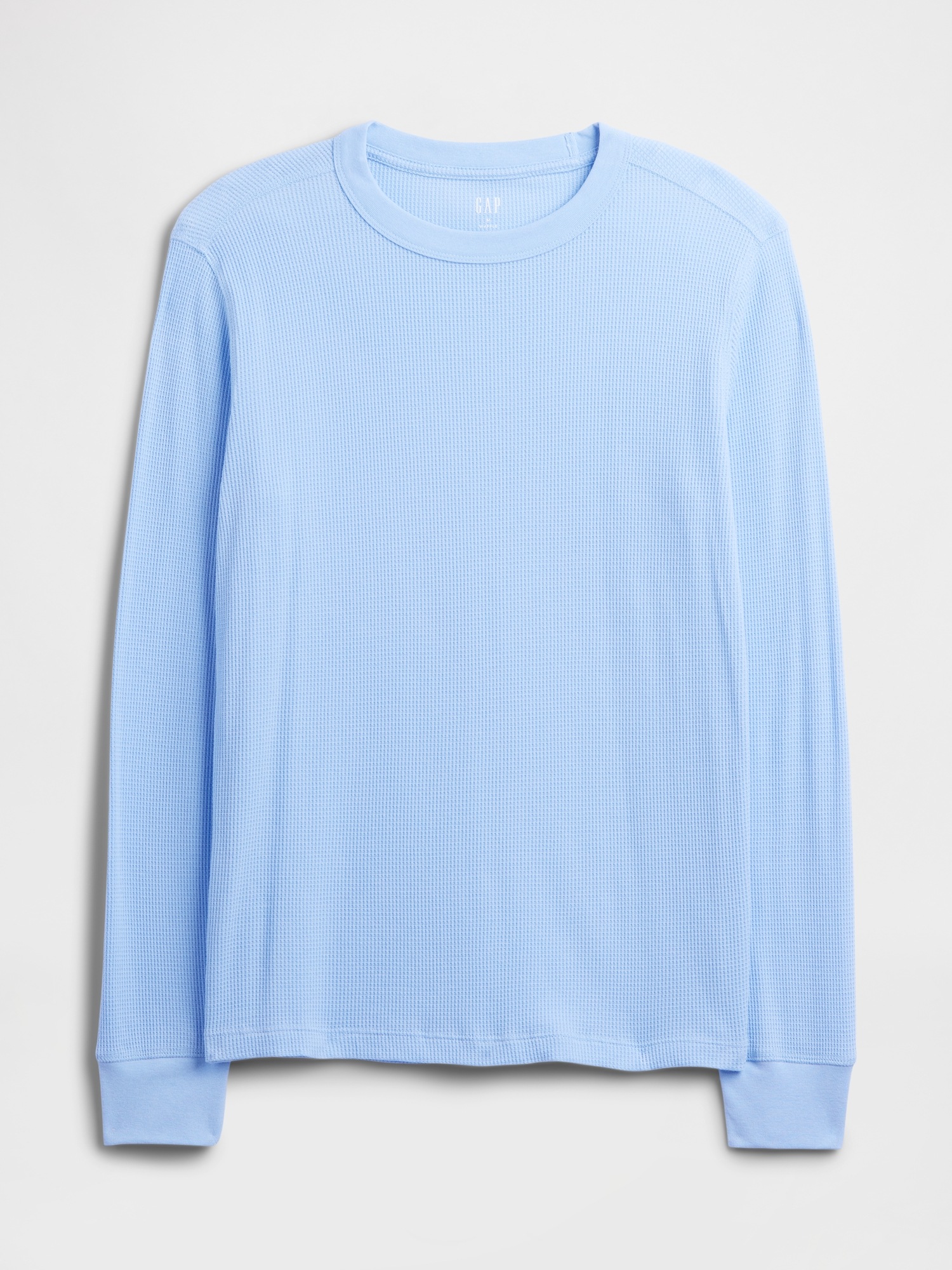 Gap Factory Waffle-knit Crewneck T-shirt In Blue