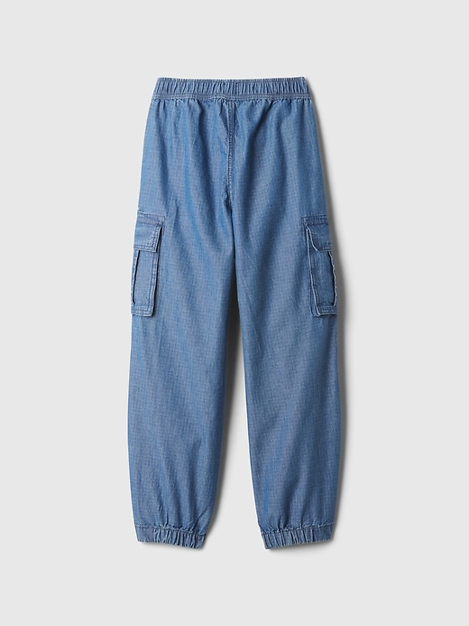 Kids Denim Parachute Cargo Pants