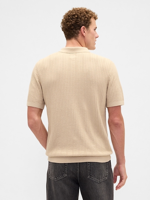 Image number 2 showing, Textured Sweater Polo Shirt