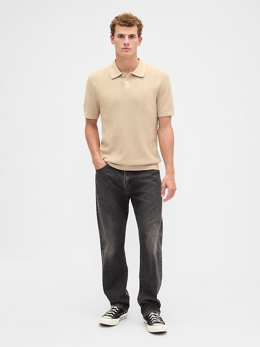 Image number 3 showing, Textured Sweater Polo Shirt