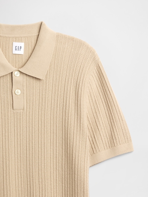 Image number 4 showing, Textured Sweater Polo Shirt
