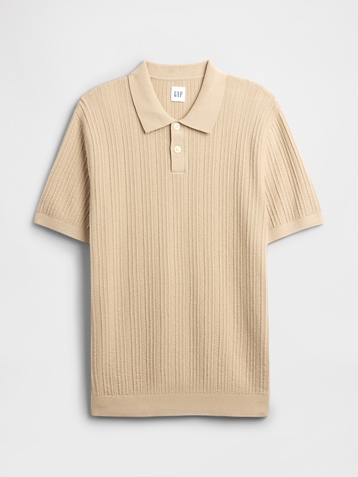 Image number 5 showing, Textured Sweater Polo Shirt