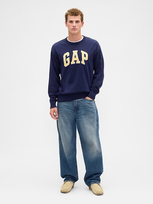 Image number 3 showing, Relaxed Gap Logo Intarsia Sweater