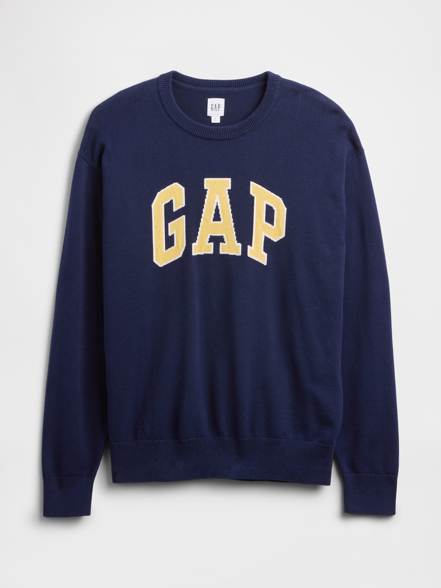 Gap Factory Relaxed Gap Logo Intarsia Sweater In Blue