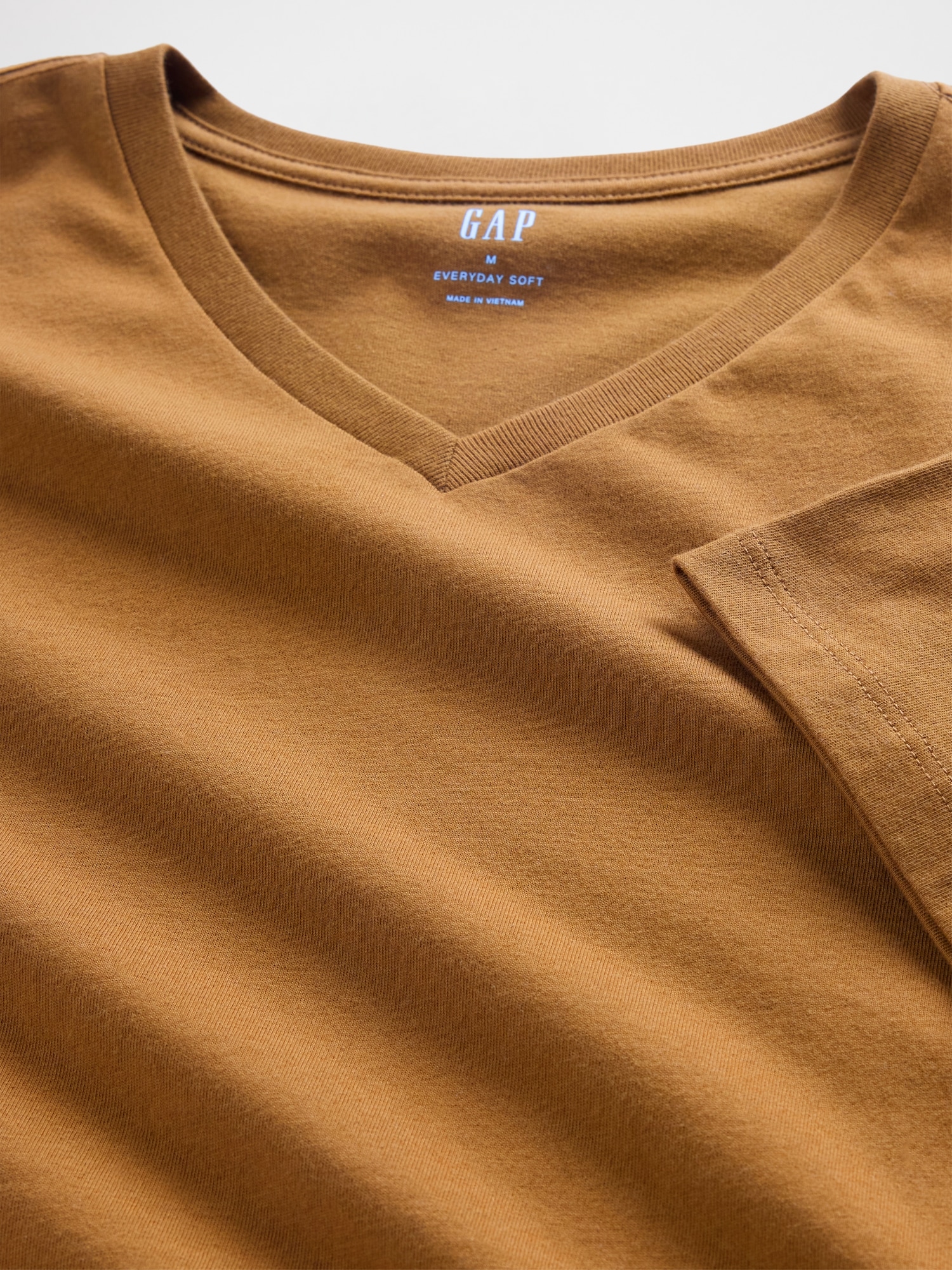 Gap Factory Everyday Soft V-neck T-shirt In Brown