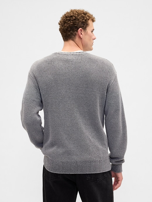 Image number 2 showing, Relaxed Ribbed V-Neck Sweater