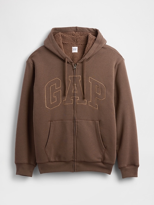 Image number 4 showing, Relaxed Gap Logo Sherpa-Lined Zip Hoodie