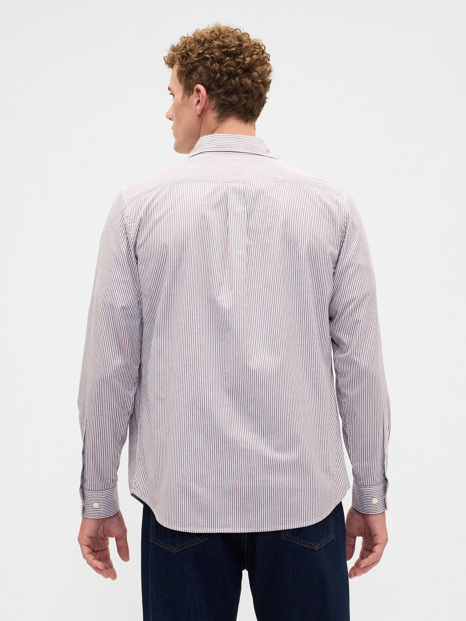 Gap Factory Stretch Poplin Shirt In Standard Fit In Gray
