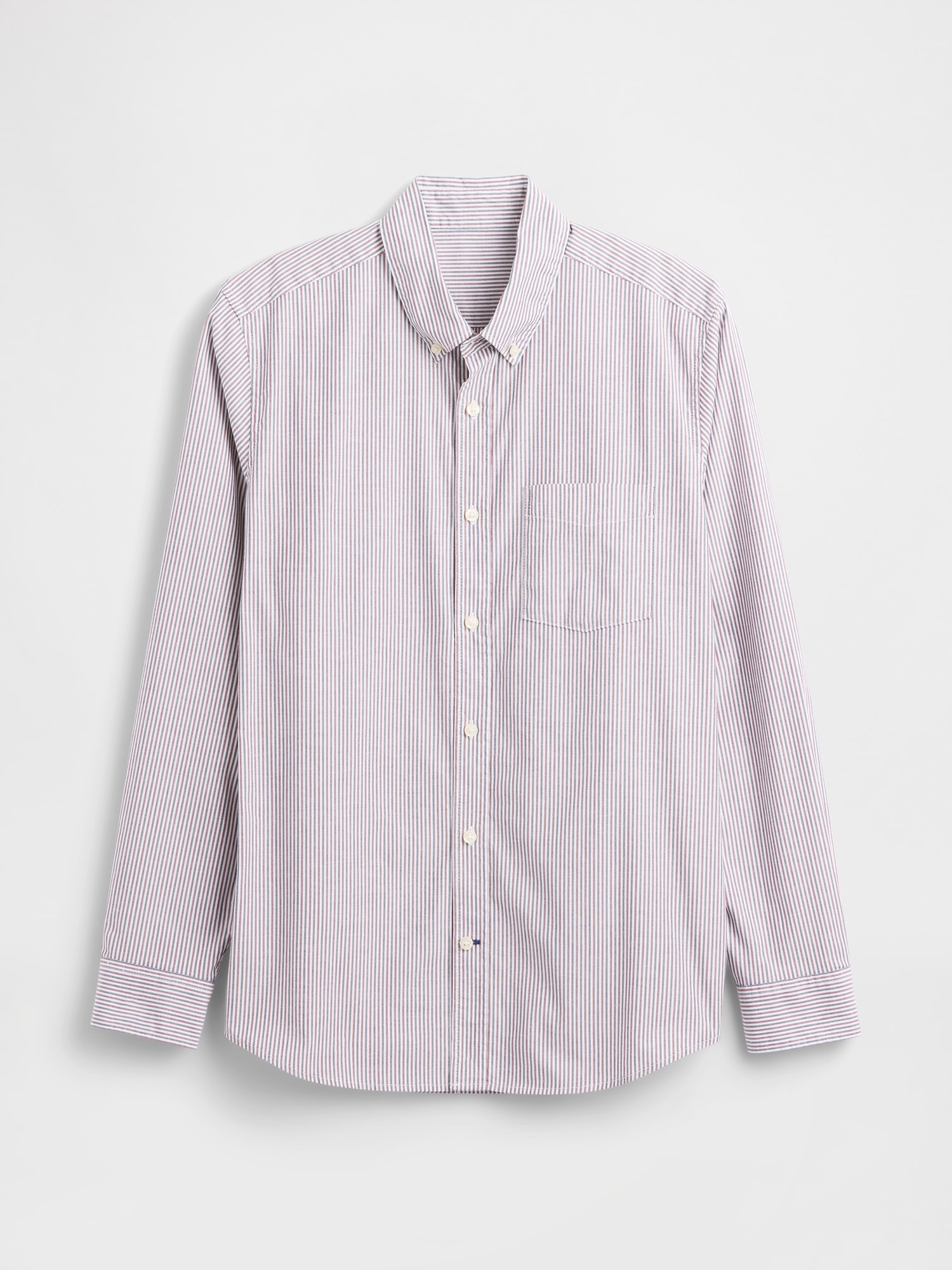 Gap Factory Stretch Poplin Shirt In Standard Fit In Gray