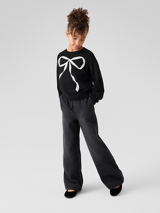 Image number 4 showing, Kids Pull-On Wide-Leg Sweatpant Jeans