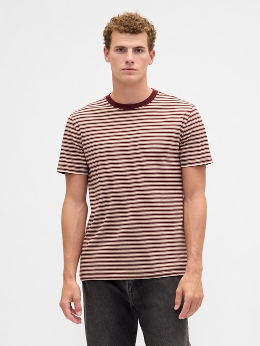 Image number 1 showing, Everyday Soft Stripe Crewneck T-Shirt