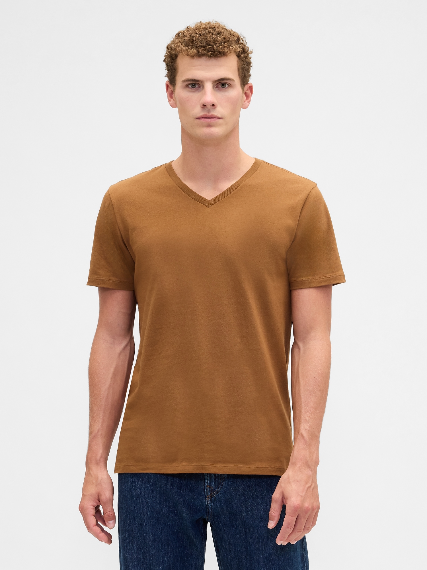 Everyday Soft V-Neck T-Shirt - Rich Ginger