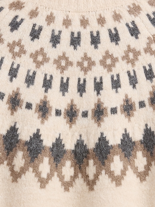 Image number 4 showing, Relaxed Fair Isle Mockneck Sweater