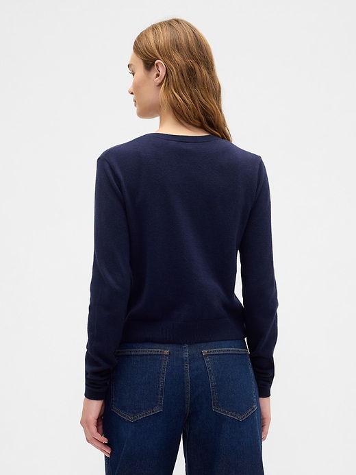 Image number 2 showing, CashSoft Argyle Crewneck Cardigan