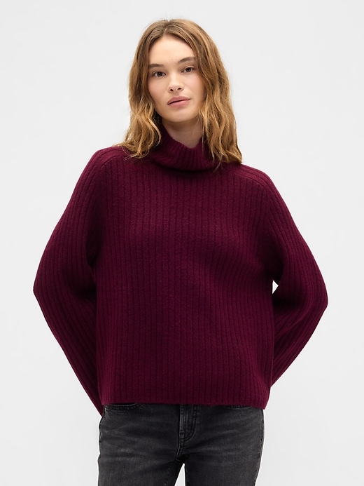 Image number 1 showing, Relaxed Ribbed Mockneck Sweater