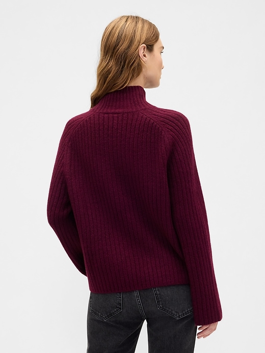 Image number 2 showing, Relaxed Ribbed Mockneck Sweater