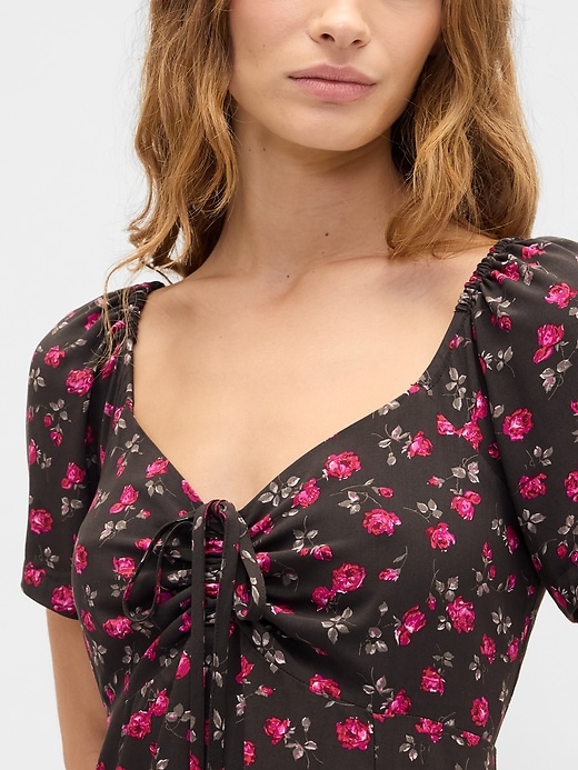 Image number 3 showing, Puff Sleeve Midi Dress