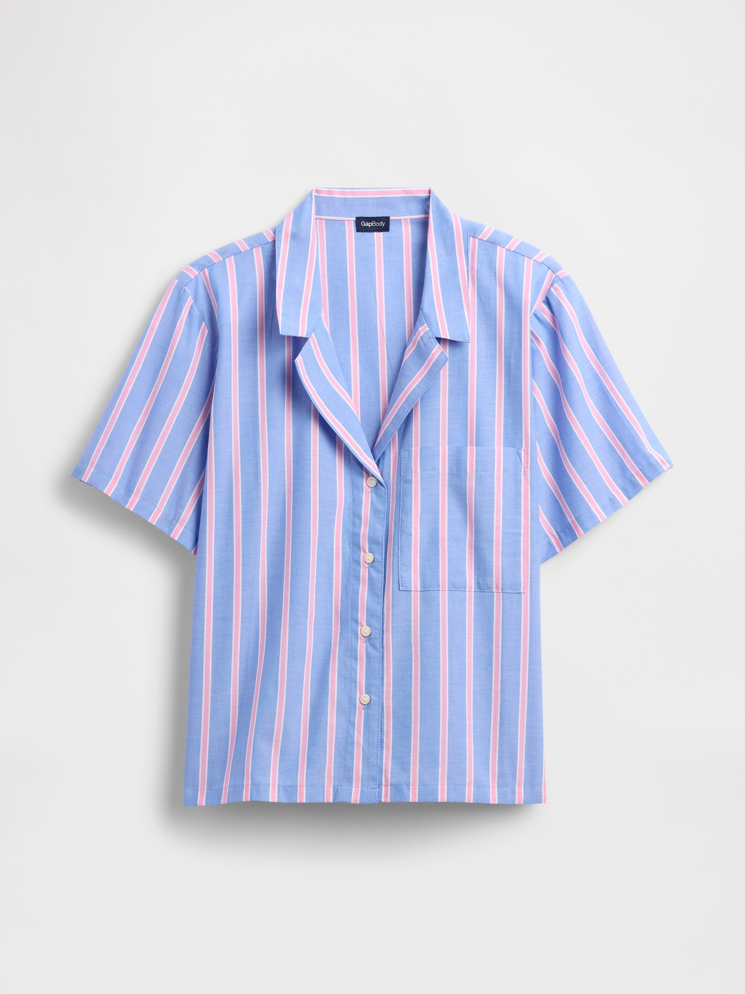 Gap Factory Print Poplin Pj Shirt In Blue