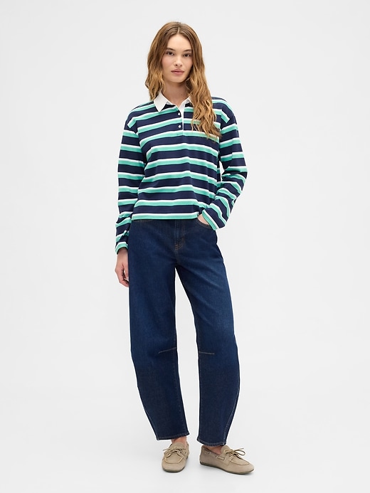 Image number 3 showing, Oversized Stripe Rugby Polo Shirt
