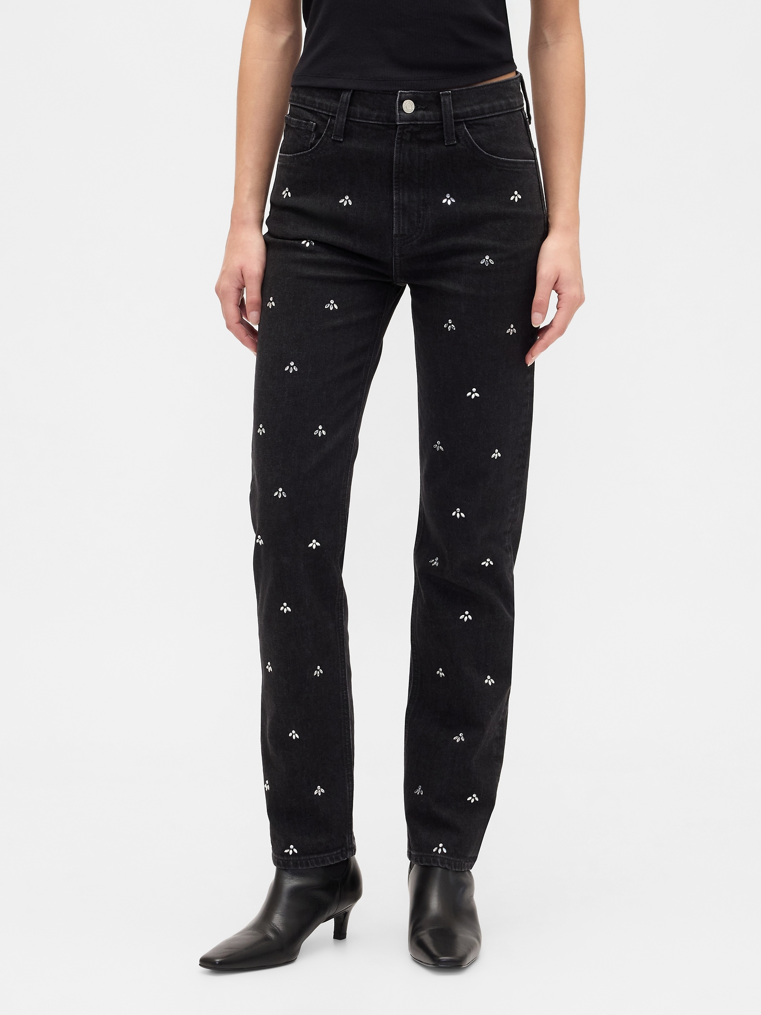 Gap Factory High Rise '90s Original Straight Jeans In Black