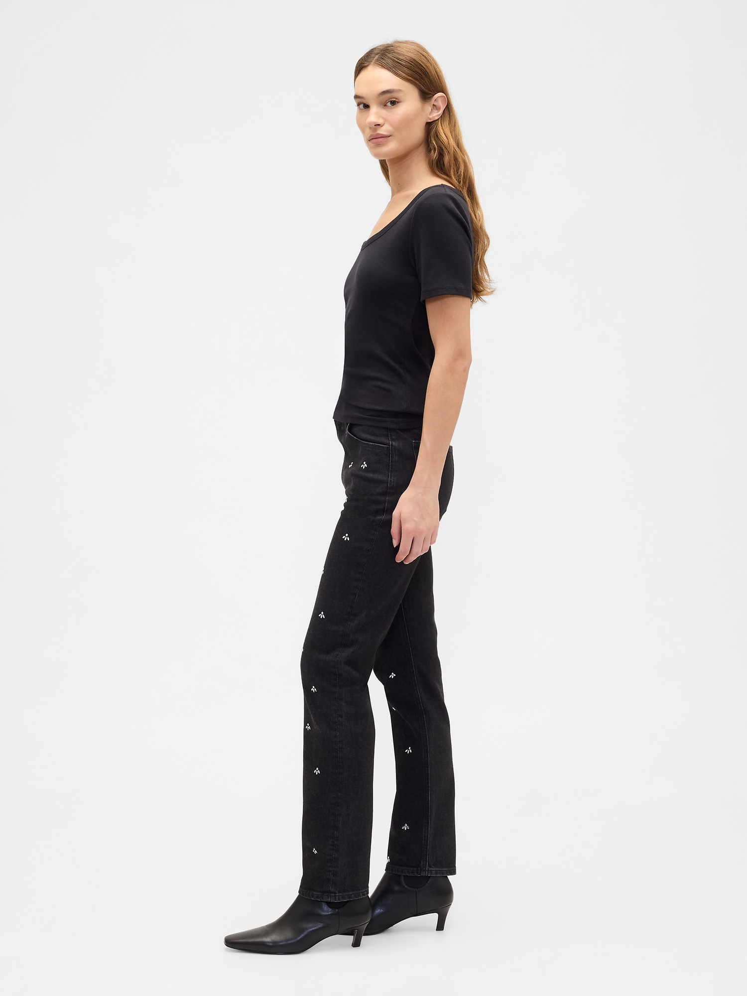 Gap Factory High Rise '90s Original Straight Jeans In Black