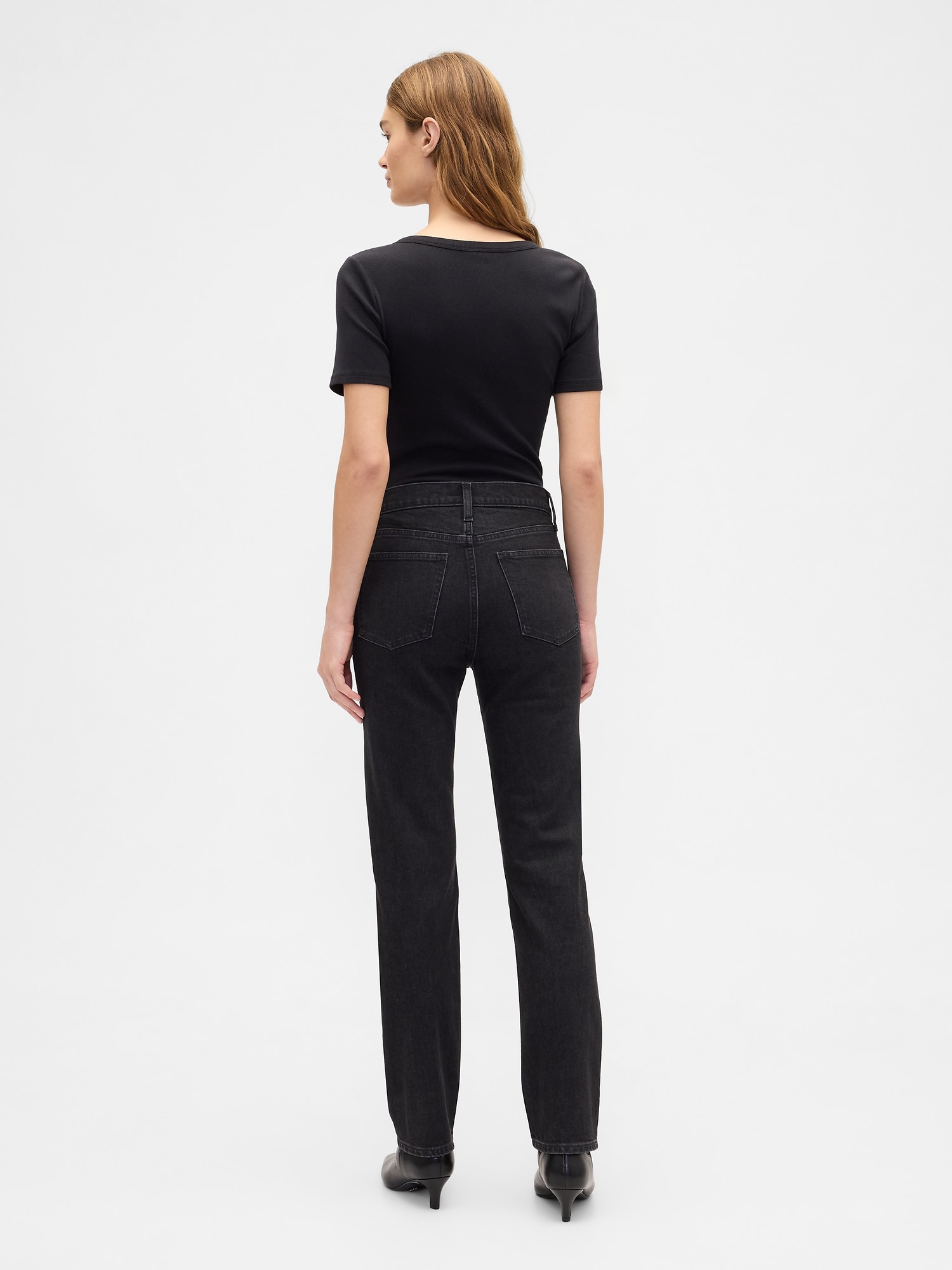 Gap Factory High Rise '90s Original Straight Jeans In Black