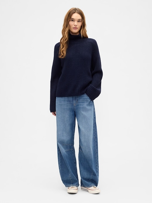 Image number 3 showing, Relaxed Ribbed Mockneck Sweater