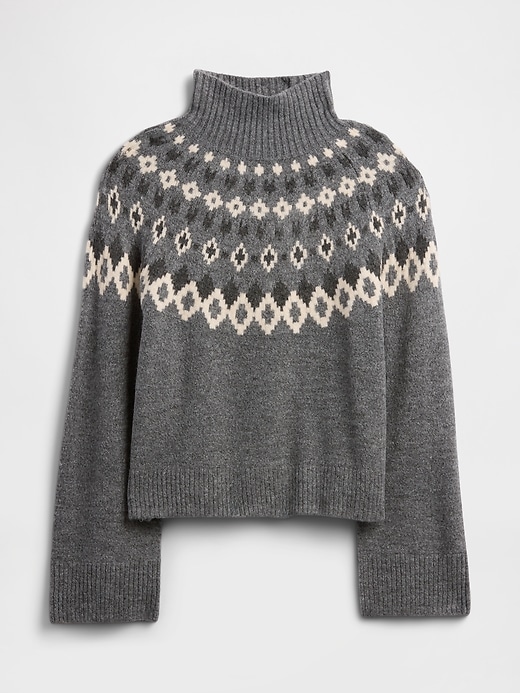 Image number 5 showing, Relaxed Fair Isle Mockneck Sweater