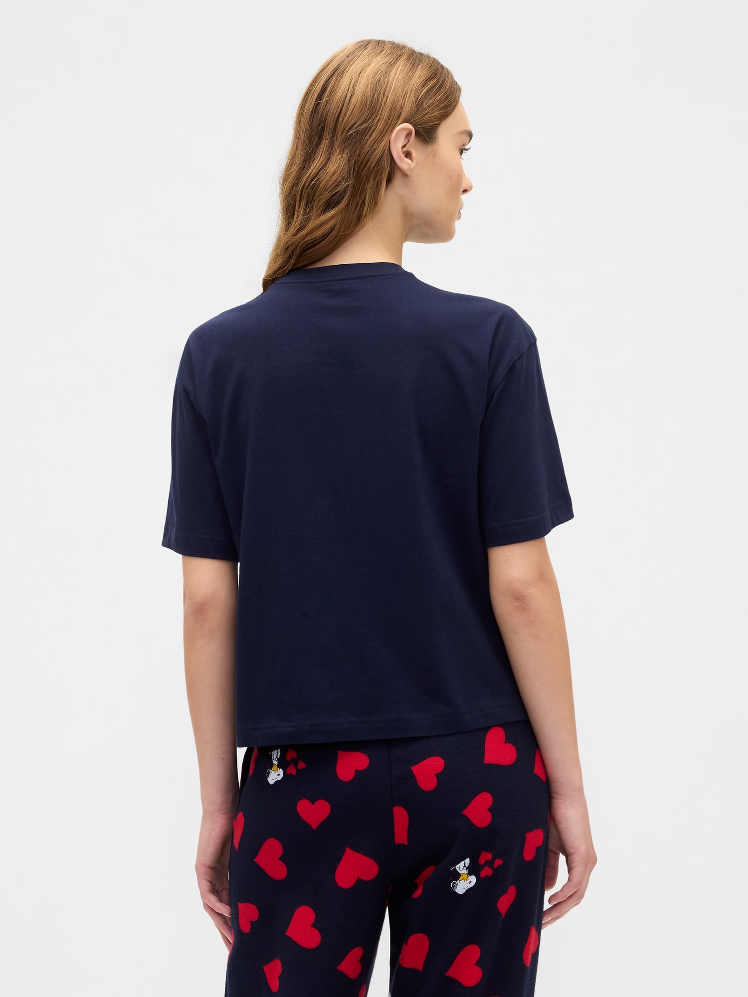 Gap Factory Peanuts Boxy Gap Logo T-shirt In Blue