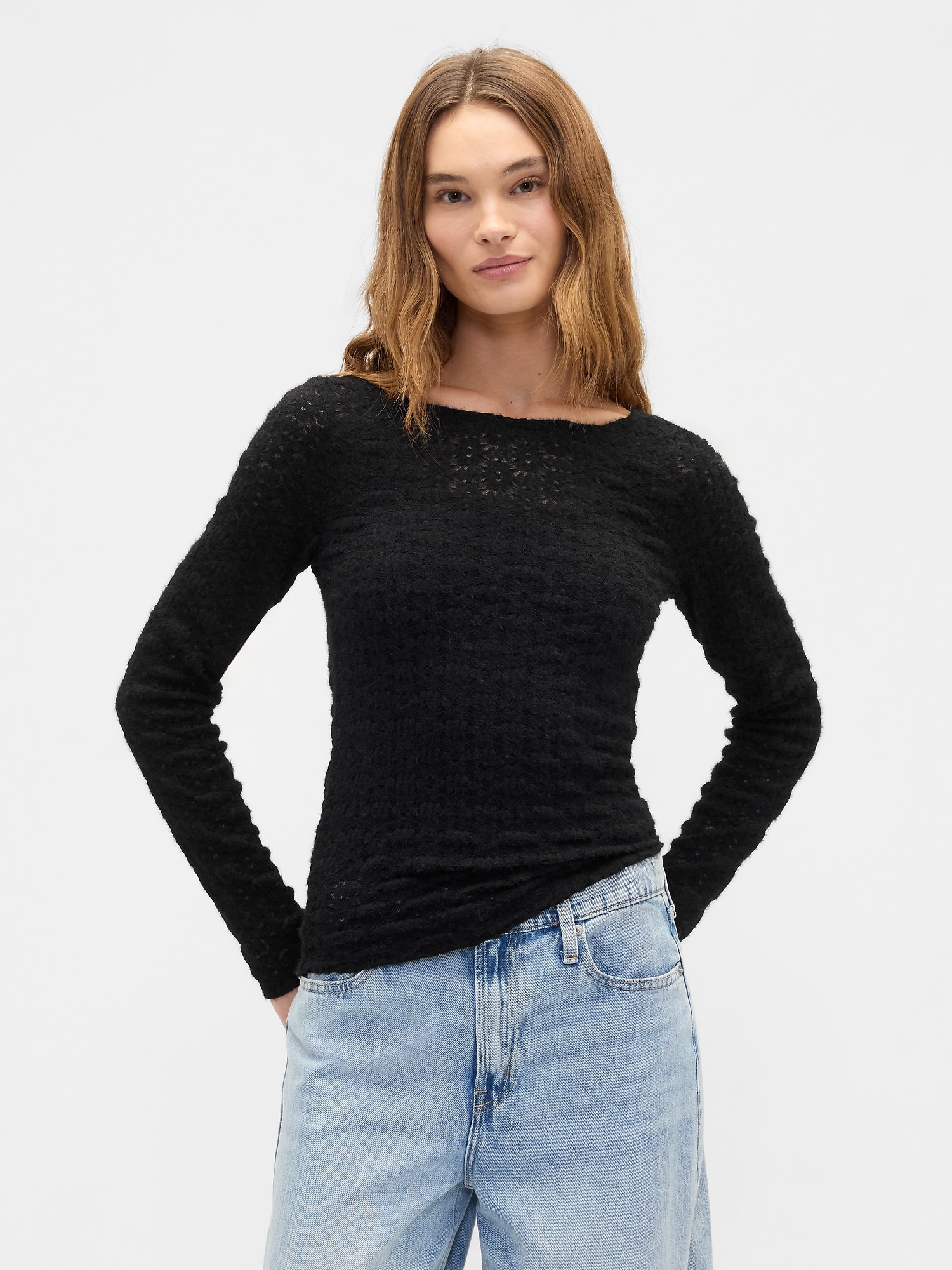 Boatneck Top - Black