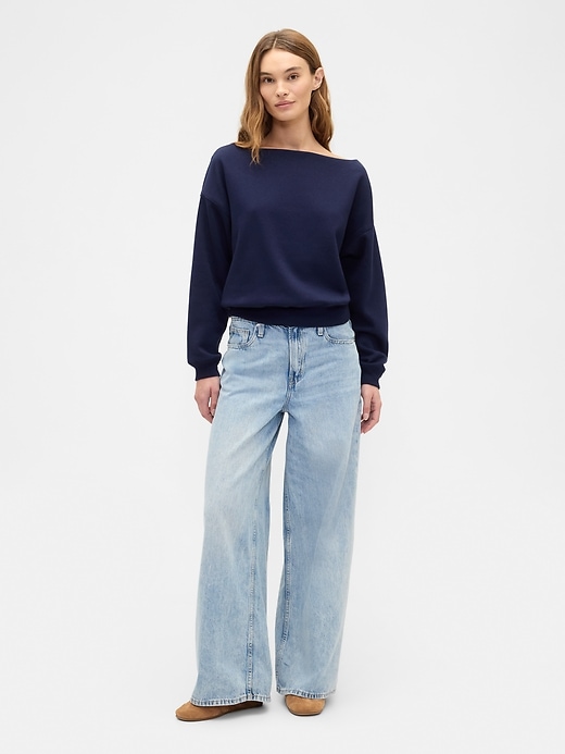 Image number 3 showing, Oversized Boatneck Sweatshirt