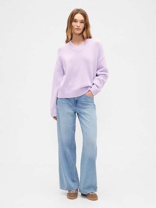 Image number 3 showing, Oversized V-Neck Sweater