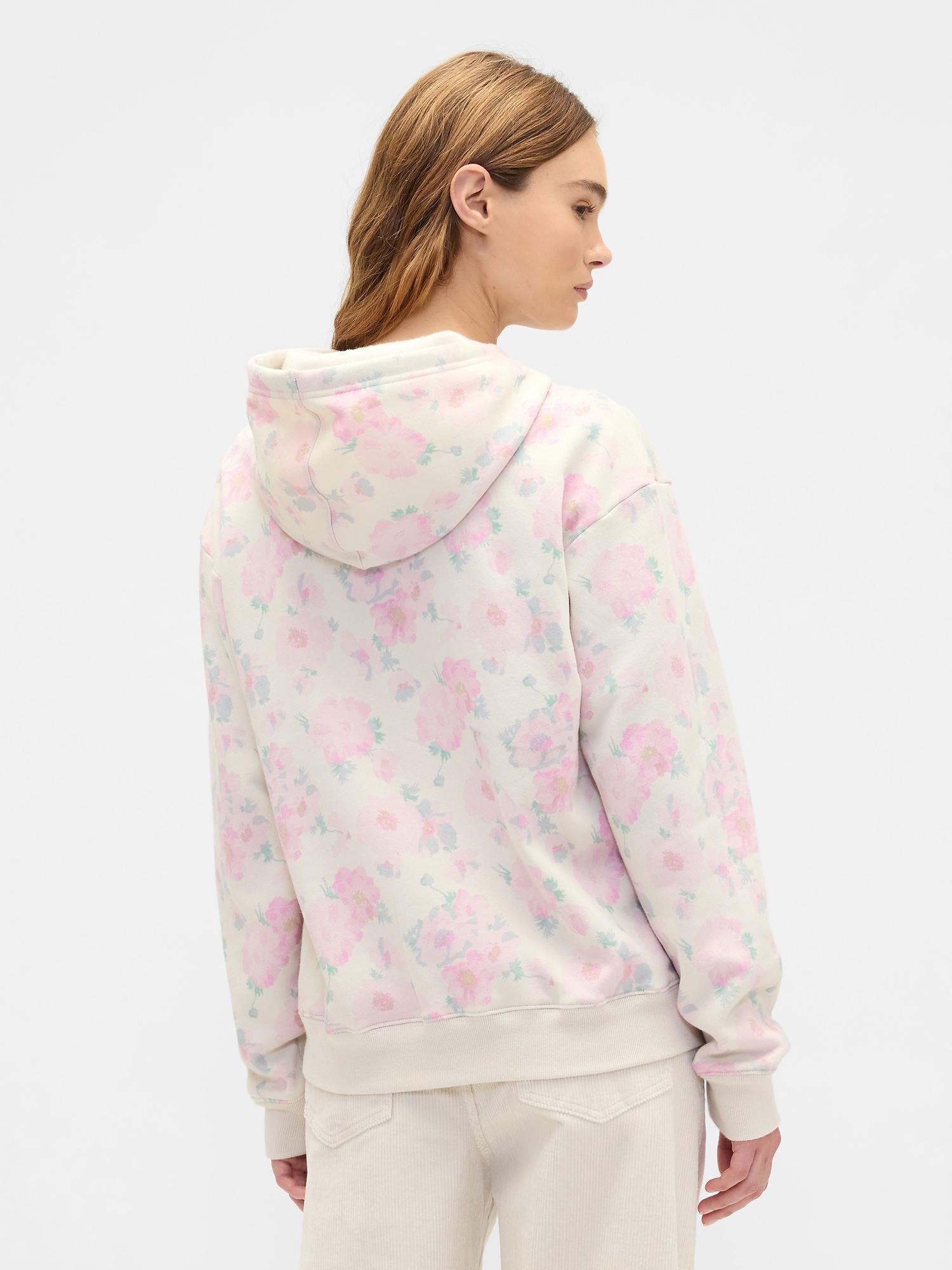 Gap Factory Relaxed Gap Logo Hoodie In Pink