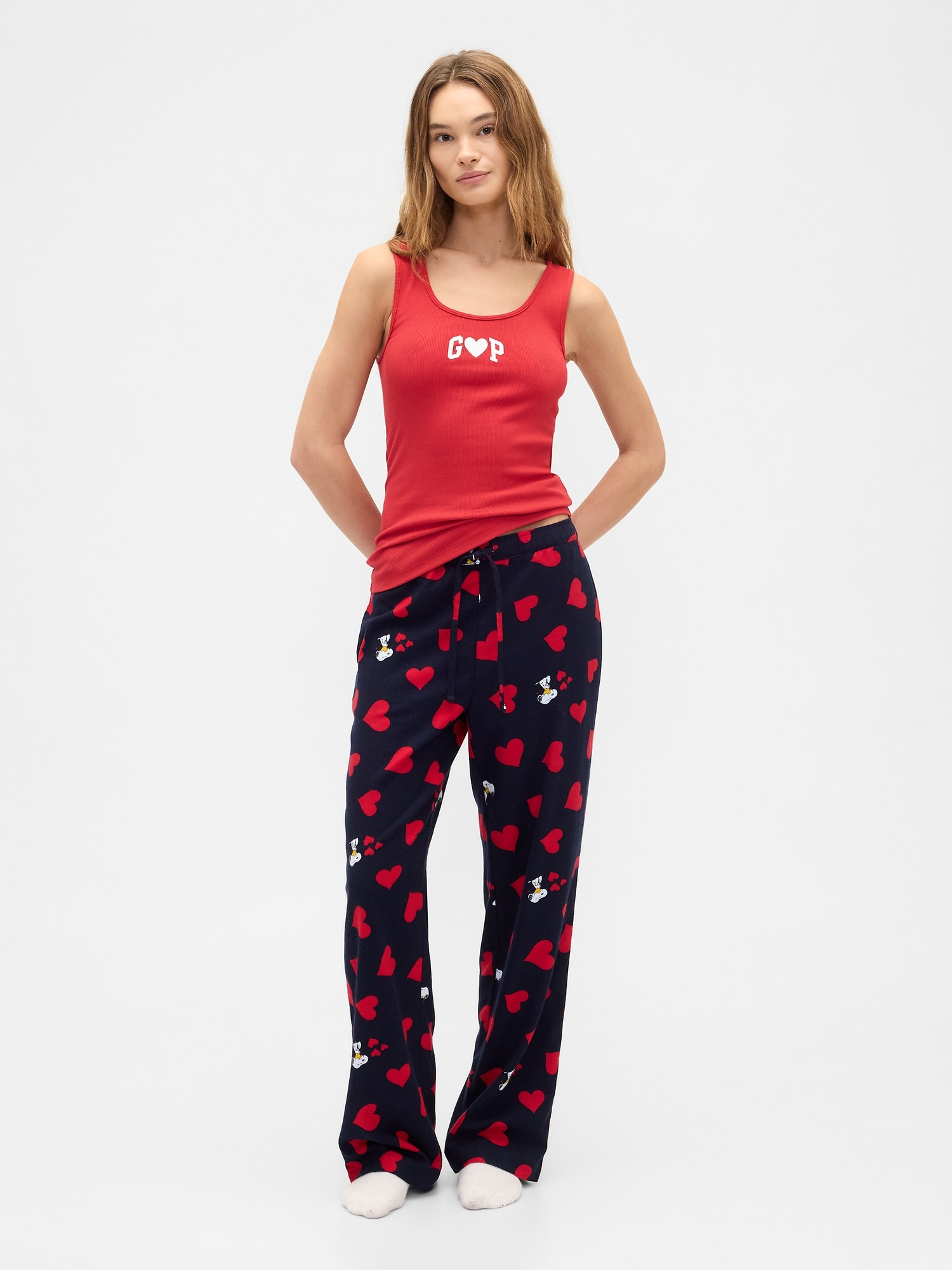 Gap Factory Gap Logo Ribbed Tank Top In Red