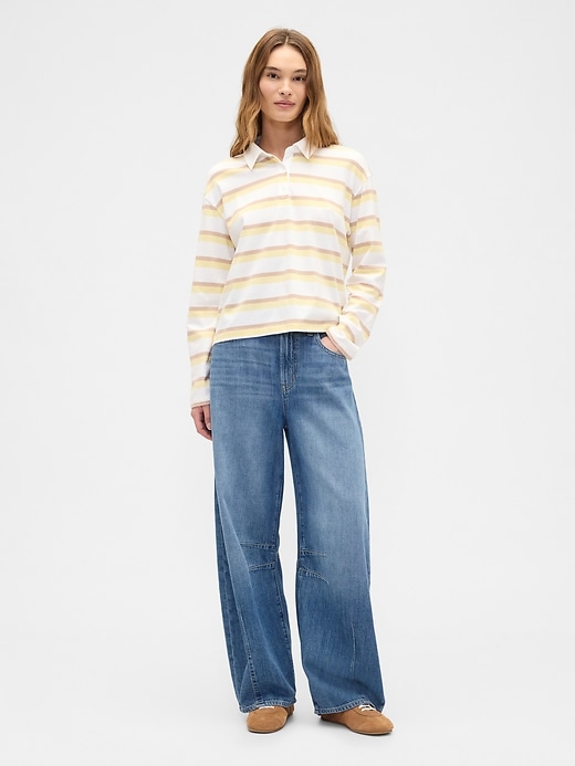 Image number 3 showing, Oversized Stripe Rugby Polo Shirt