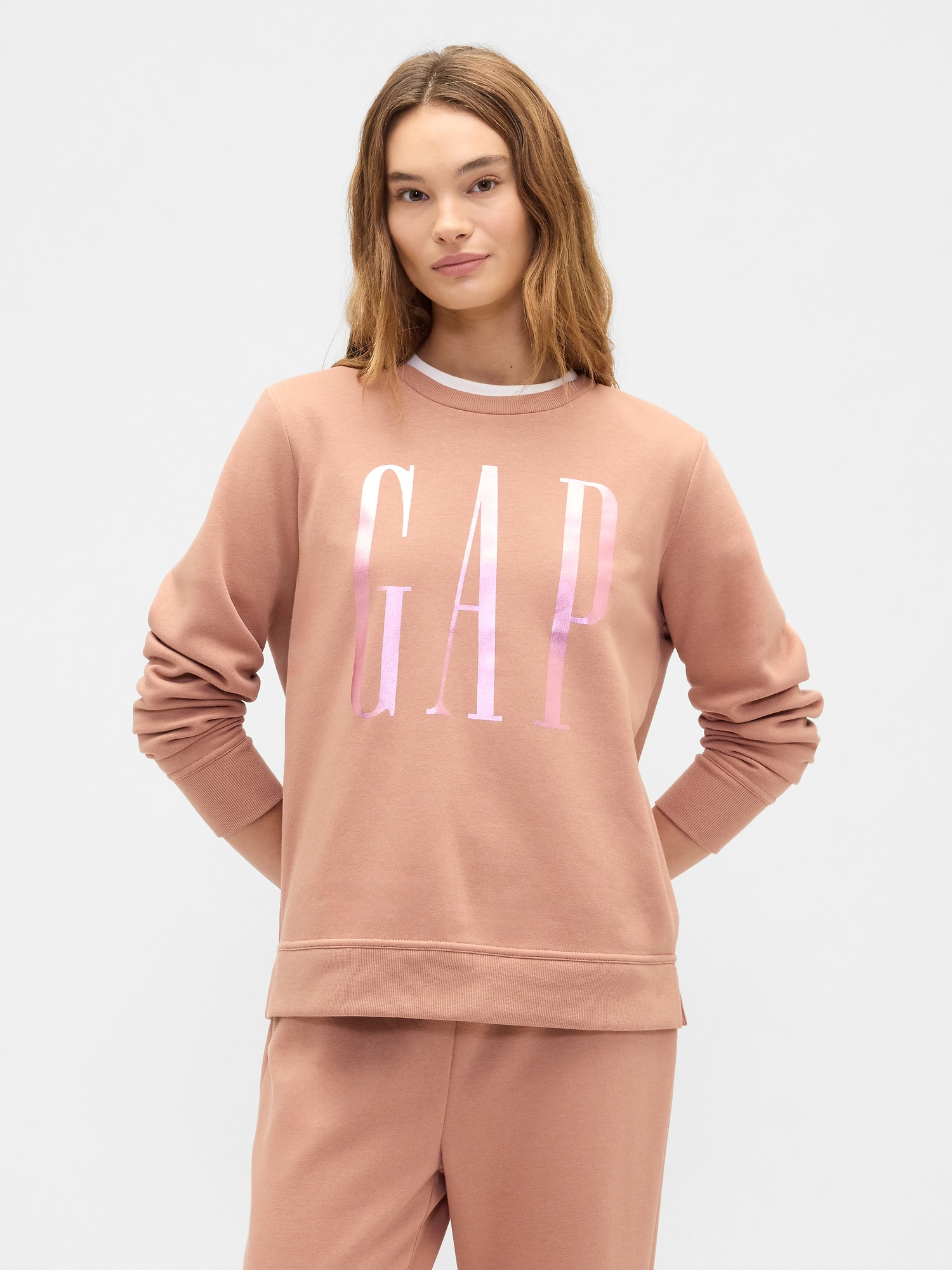 Relaxed Gap Logo Sweatshirt - Mocha Mousse