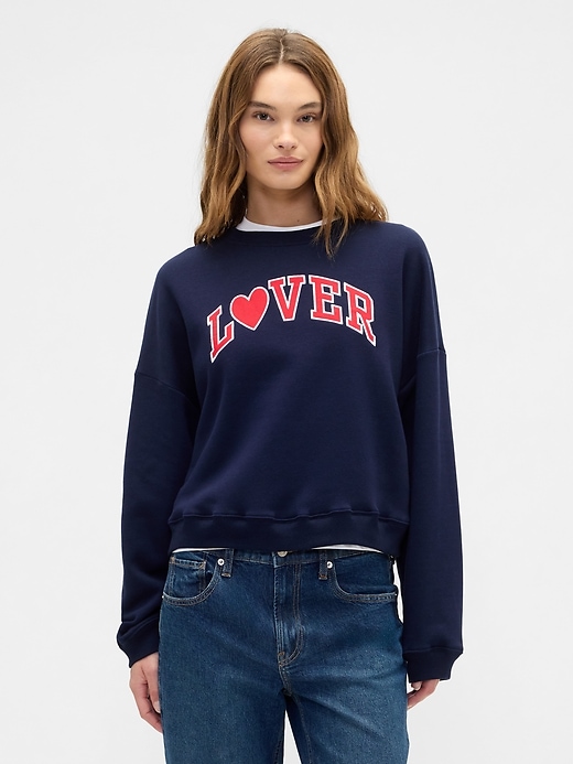 Image number 1 showing, Oversized Holiday Graphic Sweatshirt