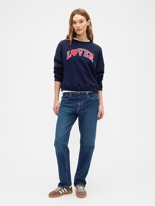 Image number 3 showing, Oversized Holiday Graphic Sweatshirt